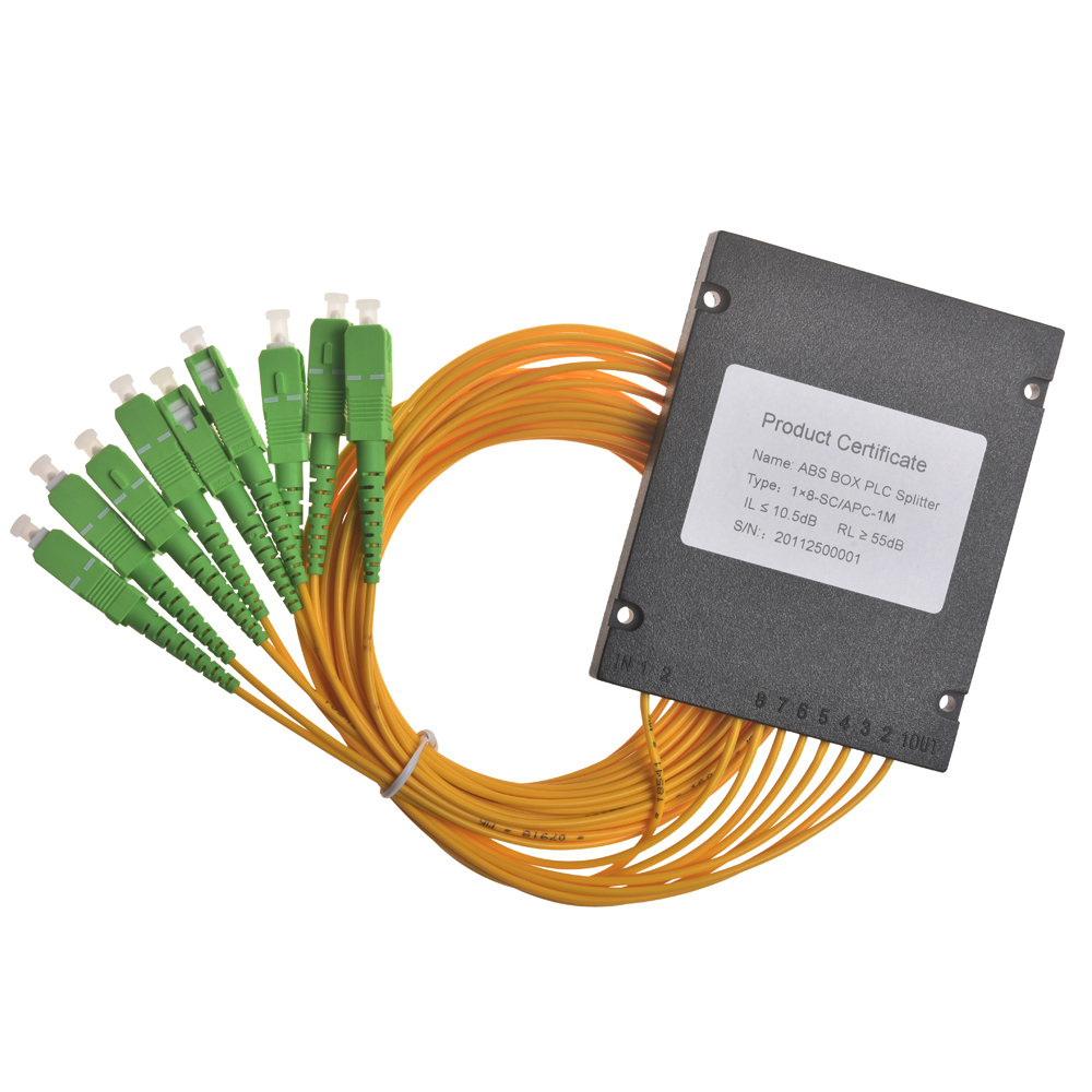 Divisor de plc de fibra óptica APC GSG-1x8-SC