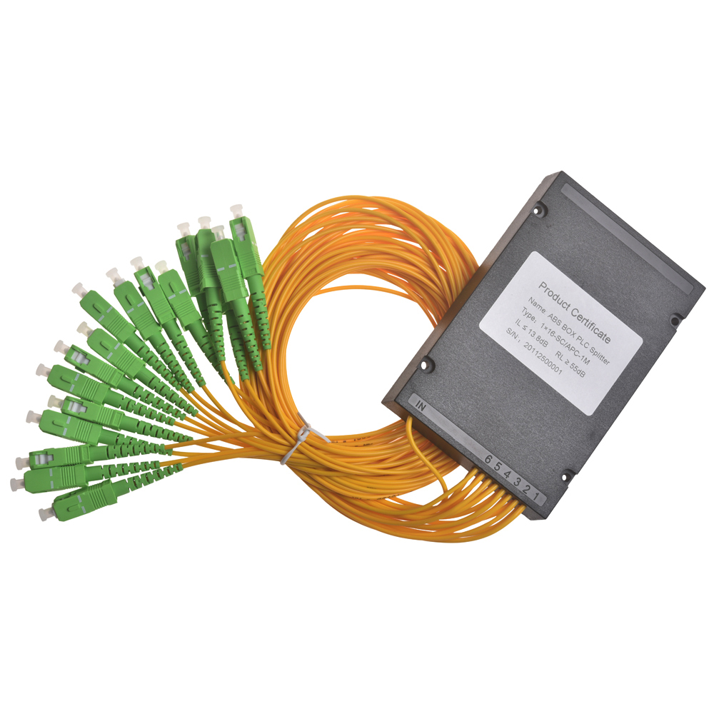Divisor de plc de fibra óptica APC GSG-1x16-SC